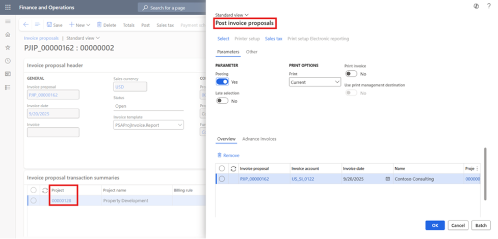 Production Orders for Projects: Cost Tracking and Invoicing in Dynamics 365 F&O