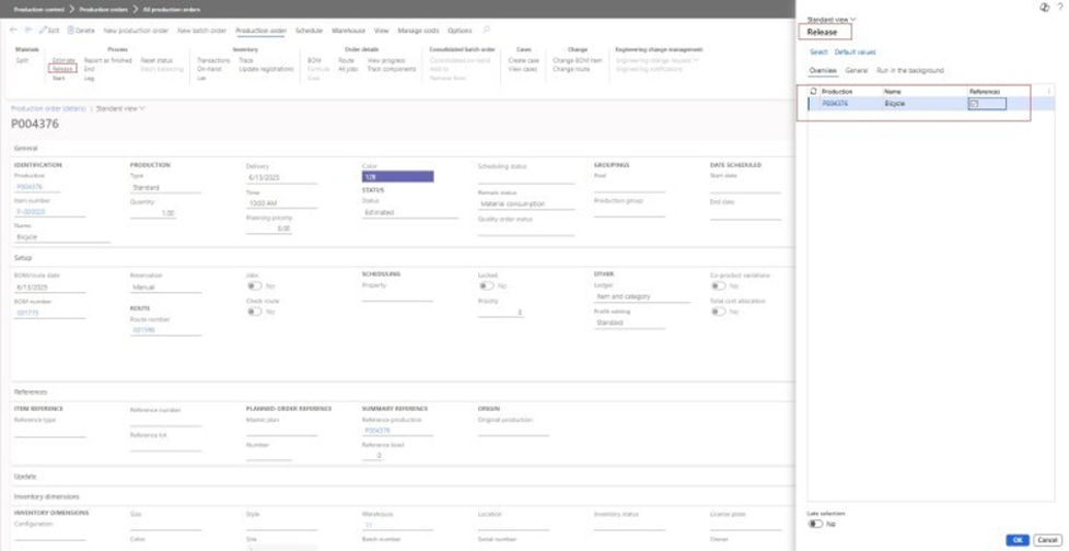 Production Orders for Projects: Cost Tracking and Invoicing in Dynamics 365 F&O