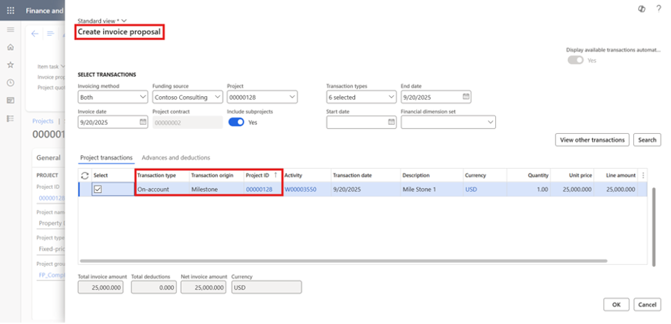 Production Orders for Projects: Cost Tracking and Invoicing in Dynamics 365 F&O