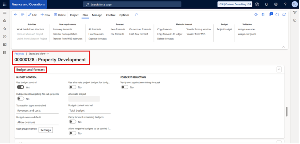 Work Breakdown Structure (WBS); WBS Templates; WBS Scheduling and Cost Estimate Views; Project Forecasts and Budgets; Time and Expense Entries