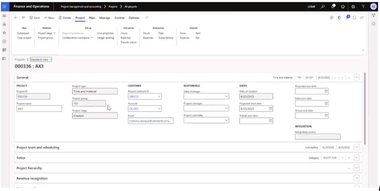 Project Management and Accounting in D365 F&O: An Overview for Project-Driven Businesses