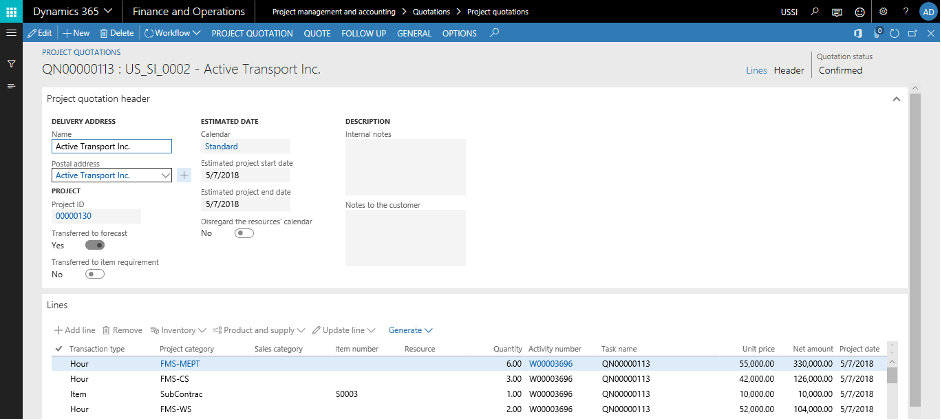 Microsoft Dynamics 365 F&O