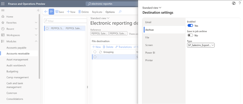 PEPPOL e-invoicing, Belgium e-invoicing, France e-invoicing, UBL electronic invoices, Dynamics 365 Finance, Electronic Reporting, PEPPOL sales invoices, SFTP e-invoicing, SharePoint e-invoice export