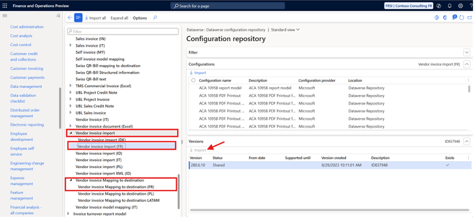 e-invoicing France, France e-invoicing, e invoicing in France, Dynamics 365 Finance e-invoicing, Electronic Reporting vendor invoices, vendor e-invoice import